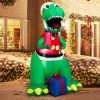 Costway 6FT Inflatable Christmas Dinosaur Dinosaur Decoration with LED Lights & Gift Box -Outdoor Christmas Decorations Sales GUEST f66c5dc4 5fc9 4d62 9eaf bbd83ab3d30c