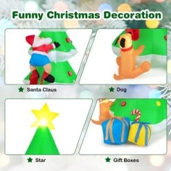 Tangkula 7FT Inflatable Santa Claus Climbing Christmas Tree Chased by Dogs Lighted Blowup Decoration Tree with Ground Stakes & Sandbags 16 Tangkula 7FT Inflatable Santa Claus Climbing Christmas Tree Chased by Dogs Lighted Blowup Decoration Tree with Ground Stakes & Sandbags -Outdoor Christmas Decorations Sales GUEST f6db5353 4e11 484d a22c 981520aa2121