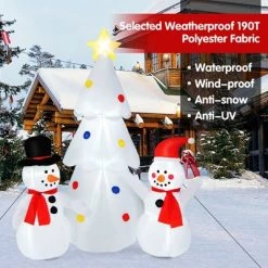 Tangkula 6Ft Christmas Inflatable Tree with Snowman Outdoor Inflatable Xmas White Tree Decorations with Built-in Bright Lights 14 Tangkula 6Ft Christmas Inflatable Tree with Snowman Outdoor Inflatable Xmas White Tree Decorations with Built-in Bright Lights -Outdoor Christmas Decorations Sales GUEST f791afe4 9c02 444f 91ed 8090f485bd6d