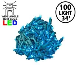 Novelty Lights Inc Novelty Lights LED Christmas String Lights Light Set 100 Mini Bulbs (Green Wire, 34 Feet)