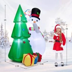 Tangkula 6 FT Christmas Inflatable Snowman Indoor Outdoor Lighted Decoration w/ Small Snowman Present Box, Blow up Holiday Snowman w/ Christmas Tree 18 Tangkula 6 FT Christmas Inflatable Snowman Indoor Outdoor Lighted Decoration w/ Small Snowman Present Box, Blow up Holiday Snowman w/ Christmas Tree -Outdoor Christmas Decorations Sales GUEST f913851c 2d77 4a5b ac7a a1d12b170ebd