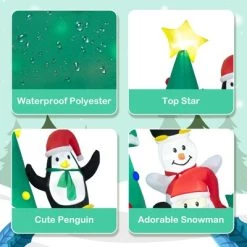 Tangkula 8.7 FT Inflatable Christmas Tree and Santa Claus, Blow up Christmas Tree with Santa Penguin & Snowman Xmas Outdoor Inflatable Decoration -Outdoor Christmas Decorations Sales GUEST f96b00d8 9f20 4d05 90b4 b8d0aa04e92e