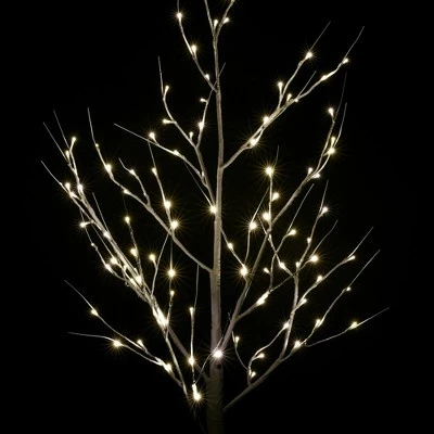 Vickerman 6' White Birch Twig Tree, Warm White 3mm Wide Angle LED lights. 4 Vickerman 6' White Birch Twig Tree, Warm White 3mm Wide Angle LED lights. - Image 2