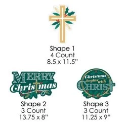 Big Dot of Happiness Religious Christmas - Cross Lawn Decorations - Outdoor Merry Christmas Cross Yard Decorations - 10 Piece -Outdoor Christmas Decorations Sales GUEST feea7e8e 7210 4842 8c1f af80baad0394